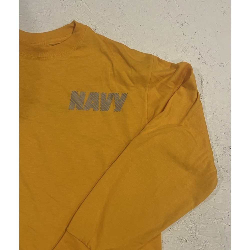 MJ‎ Soffe Apparel Men's  Authentic U.S. Navy Originals Long Sleeve Yellow Size M - Picture 5 of 9